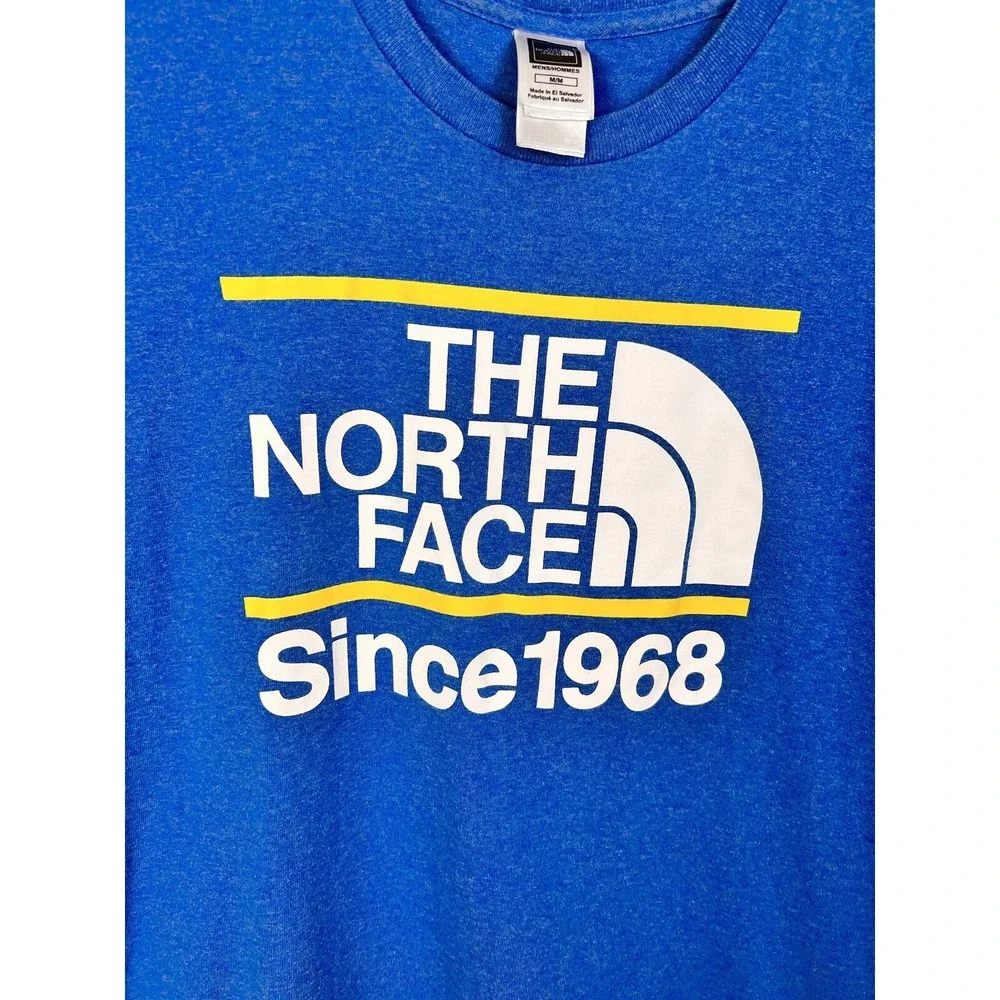 North Face Shirt Mens Medium‎ Blue Adult Short Sleeve Graphic Tee